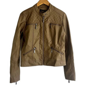 JouJou‎ Faux Leather Moto Jacket Size Medium